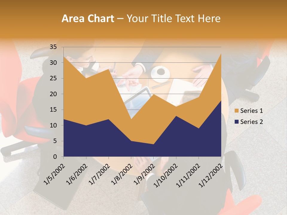 A Group Of People Sitting Around A Table With Laptops PowerPoint Template