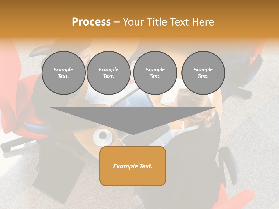 A Group Of People Sitting Around A Table With Laptops PowerPoint Template