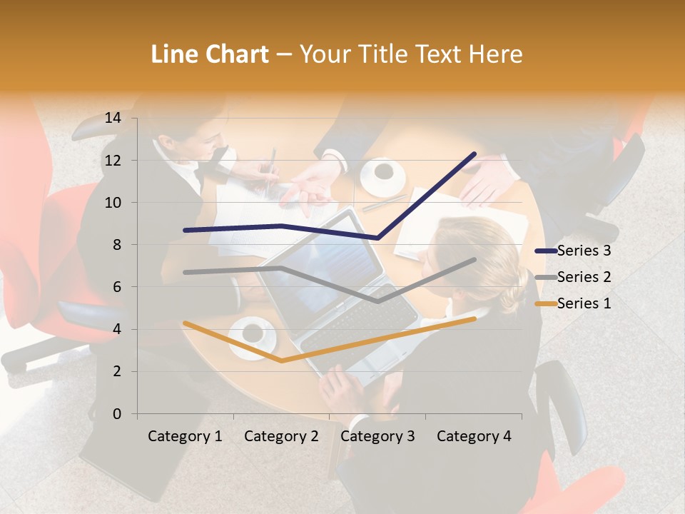 A Group Of People Sitting Around A Table With Laptops PowerPoint Template