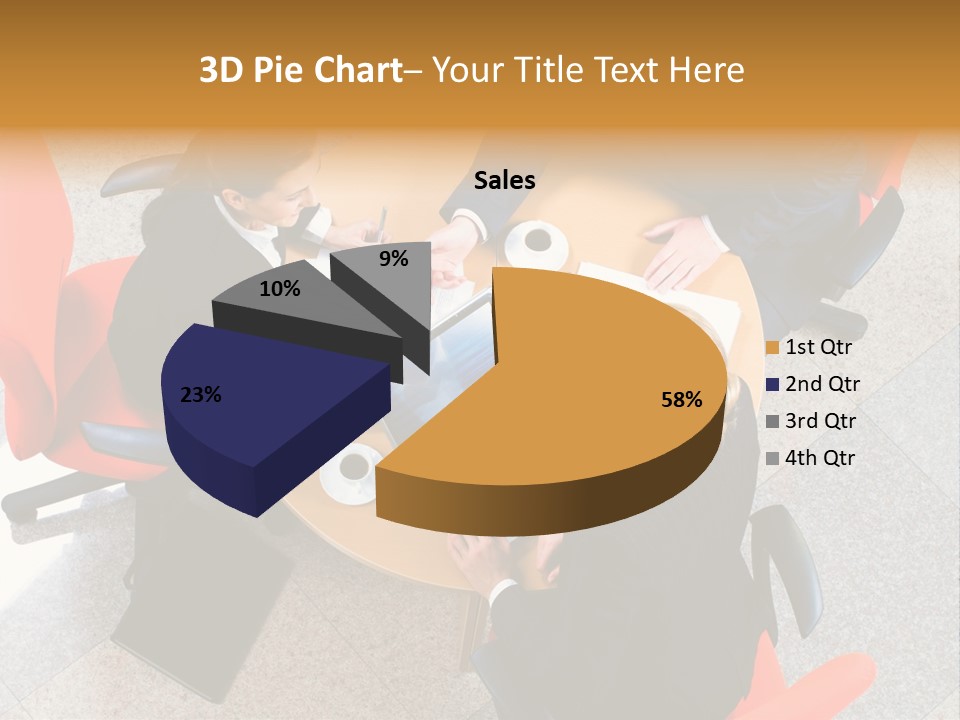 A Group Of People Sitting Around A Table With Laptops PowerPoint Template