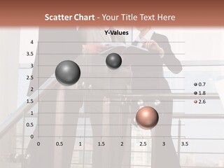 A Group Of Business People Standing On A Stair Case PowerPoint Template