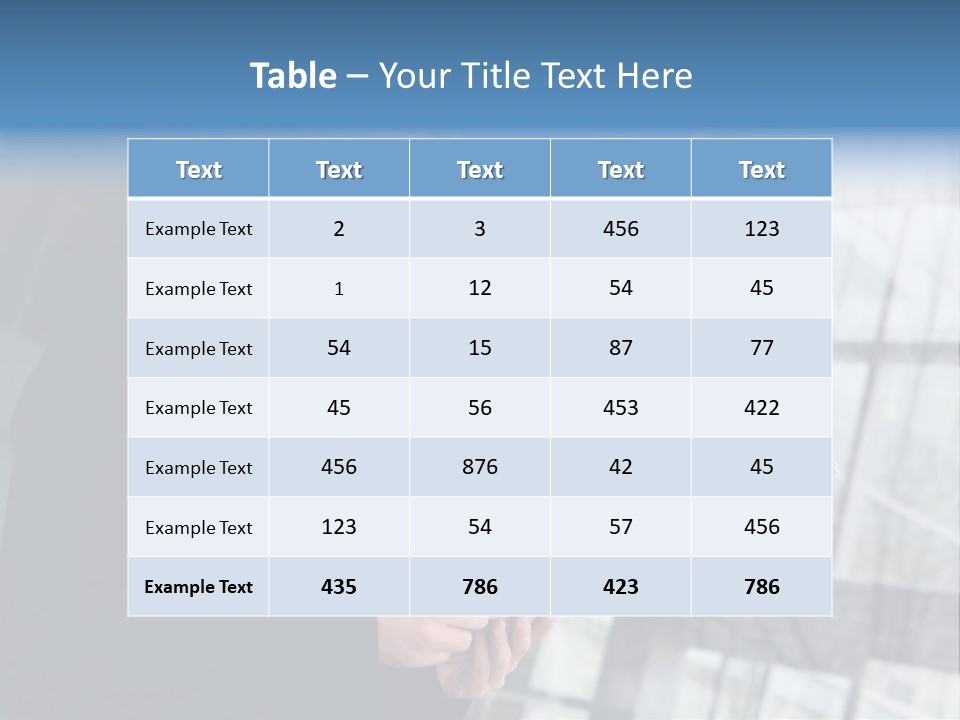 A Woman Reading A Piece Of Paper In Front Of A Building PowerPoint Template
