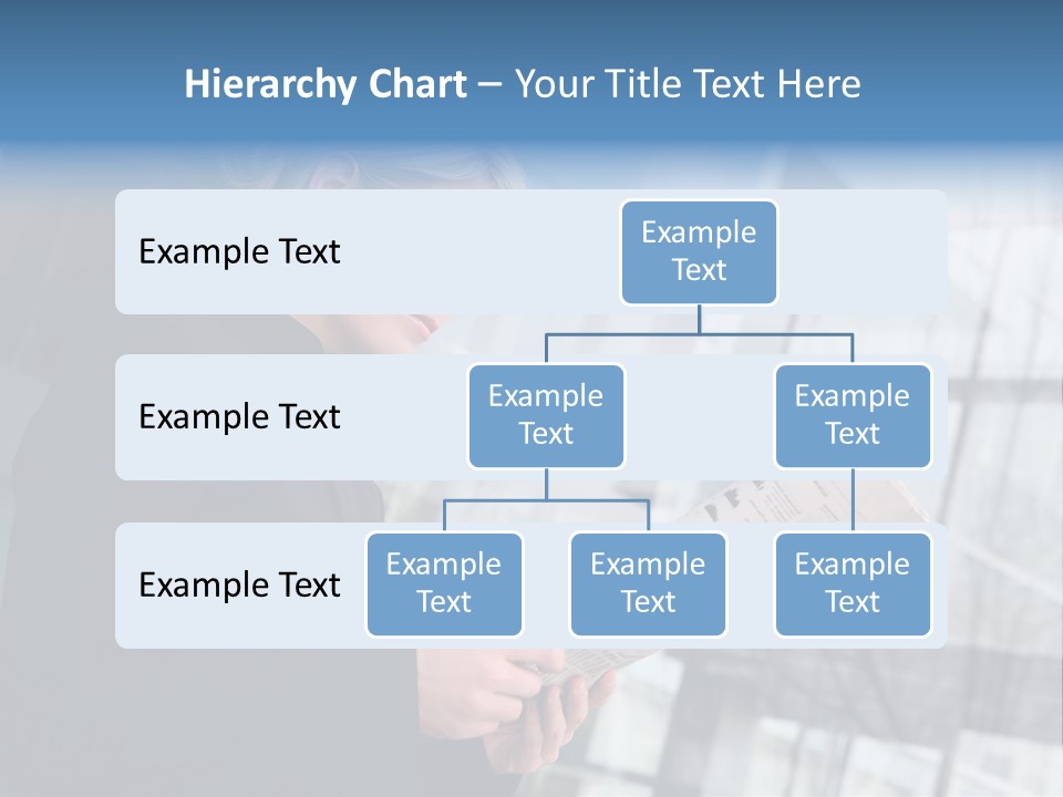 A Woman Reading A Piece Of Paper In Front Of A Building PowerPoint Template