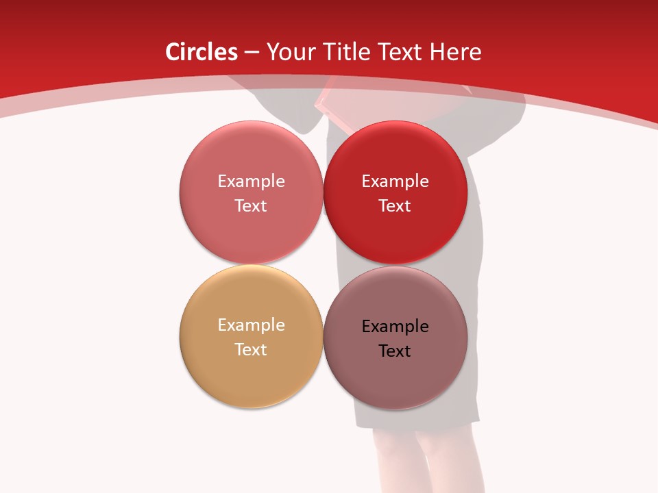 A Woman In A Business Suit Holding A Red Folder PowerPoint Template