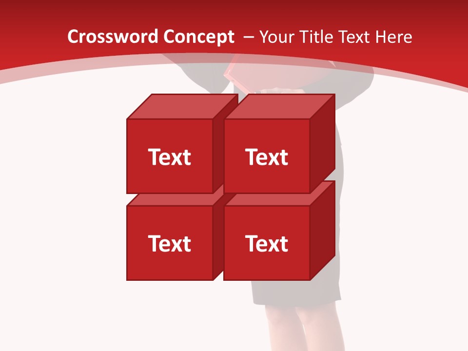 A Woman In A Business Suit Holding A Red Folder PowerPoint Template