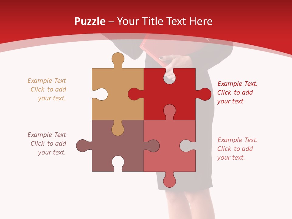 A Woman In A Business Suit Holding A Red Folder PowerPoint Template