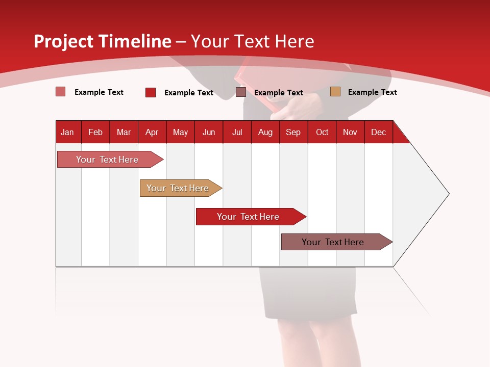 A Woman In A Business Suit Holding A Red Folder PowerPoint Template