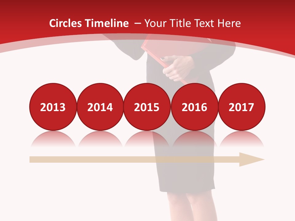 A Woman In A Business Suit Holding A Red Folder PowerPoint Template