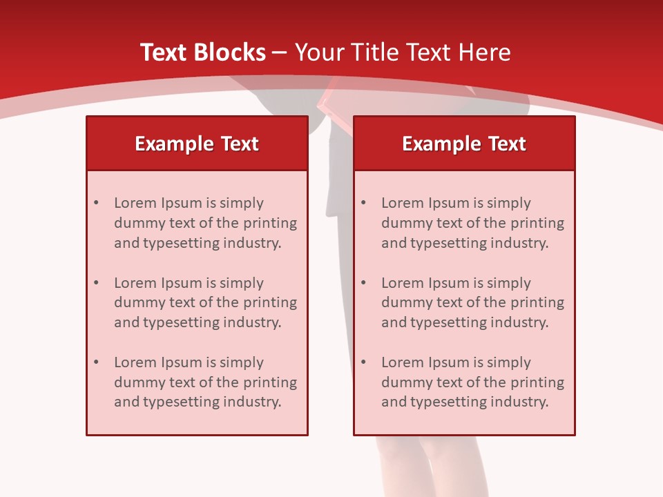 A Woman In A Business Suit Holding A Red Folder PowerPoint Template