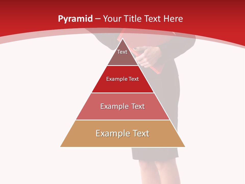 A Woman In A Business Suit Holding A Red Folder PowerPoint Template