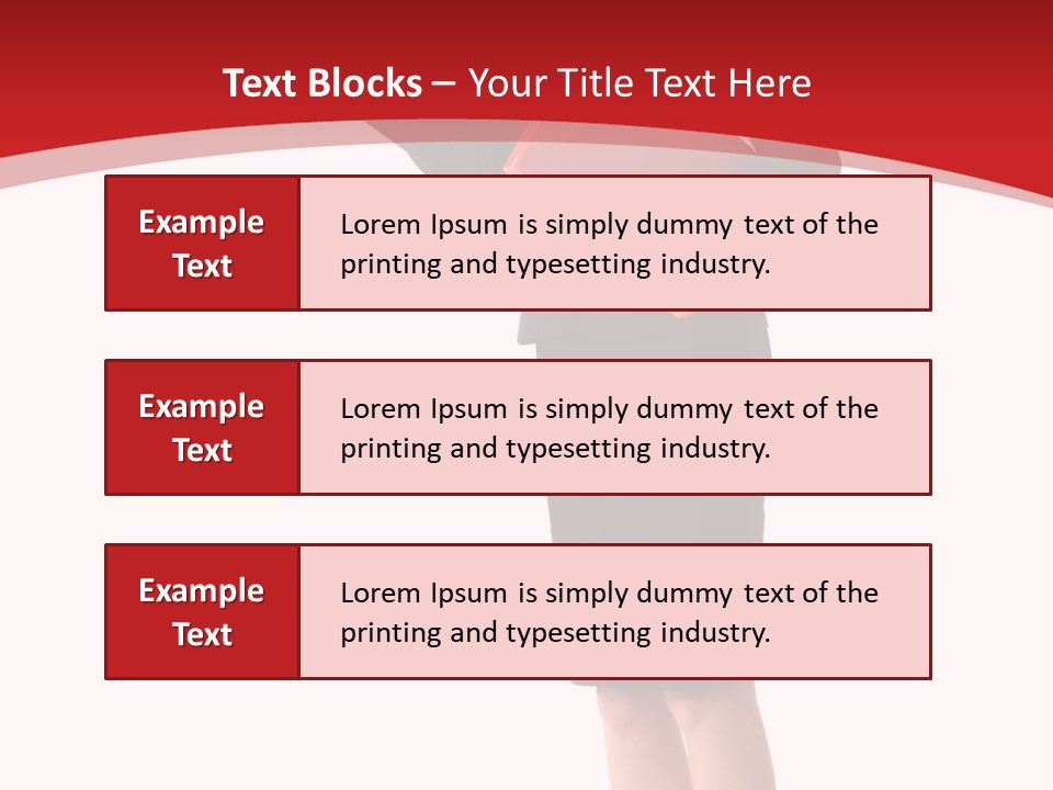 A Woman In A Business Suit Holding A Red Folder PowerPoint Template