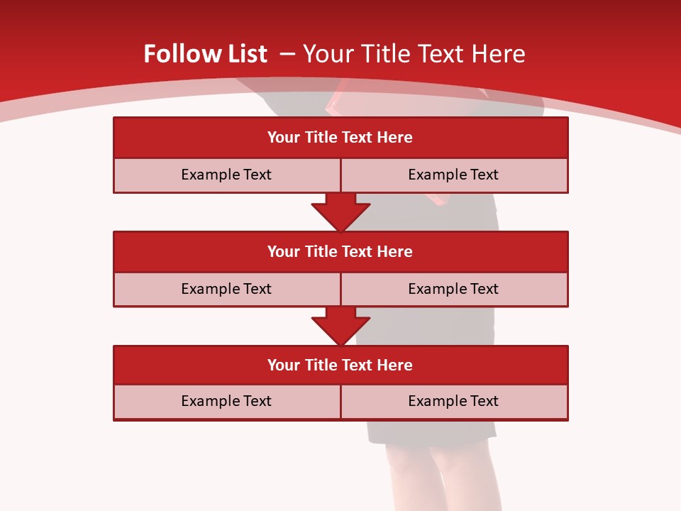 A Woman In A Business Suit Holding A Red Folder PowerPoint Template