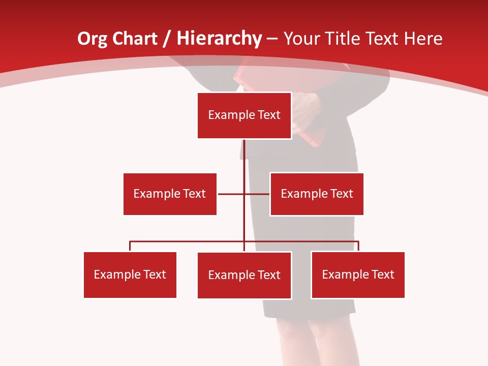 A Woman In A Business Suit Holding A Red Folder PowerPoint Template