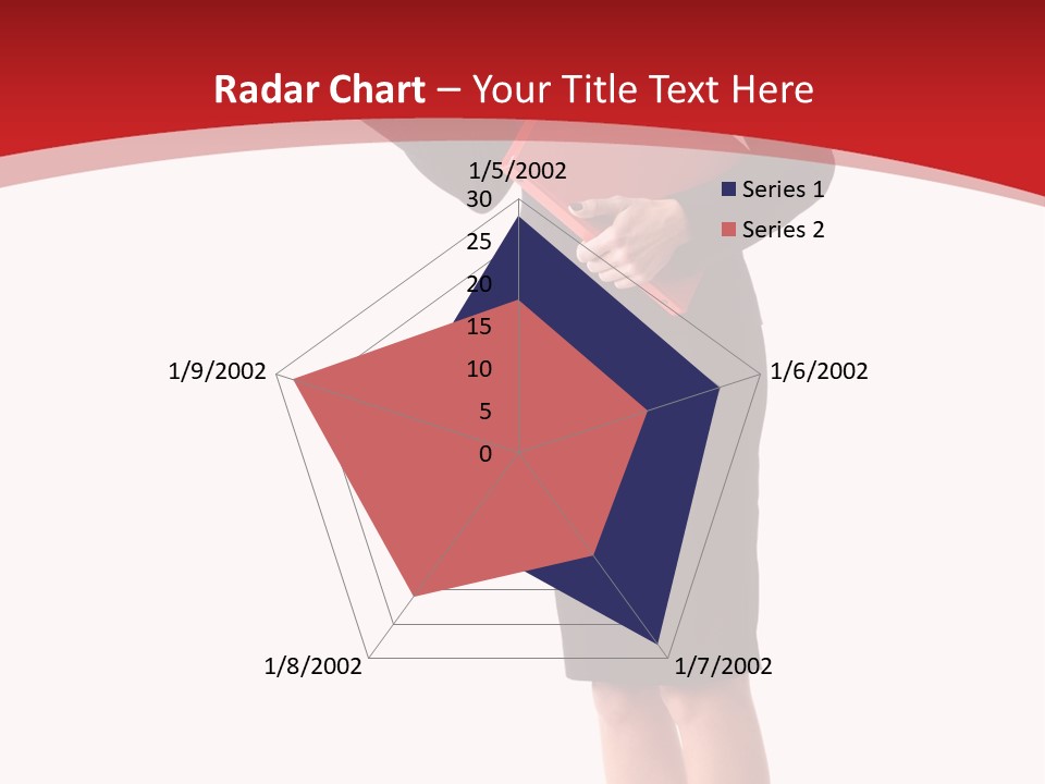 A Woman In A Business Suit Holding A Red Folder PowerPoint Template