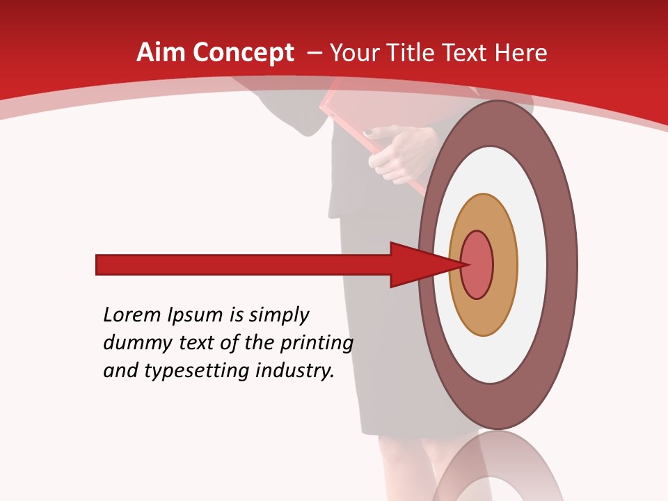 A Woman In A Business Suit Holding A Red Folder PowerPoint Template