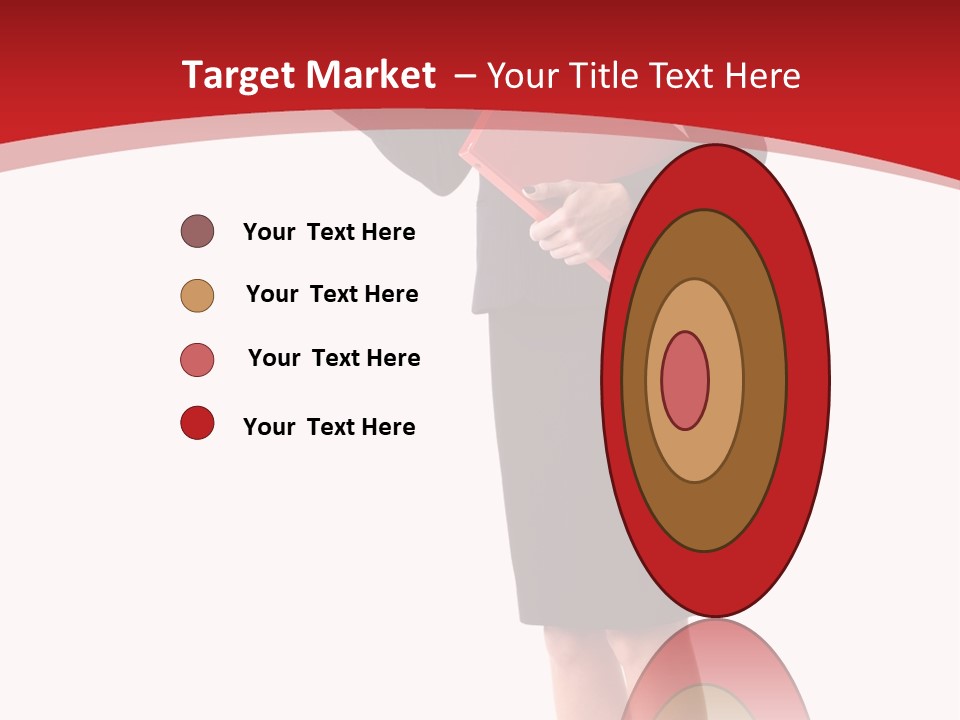 A Woman In A Business Suit Holding A Red Folder PowerPoint Template