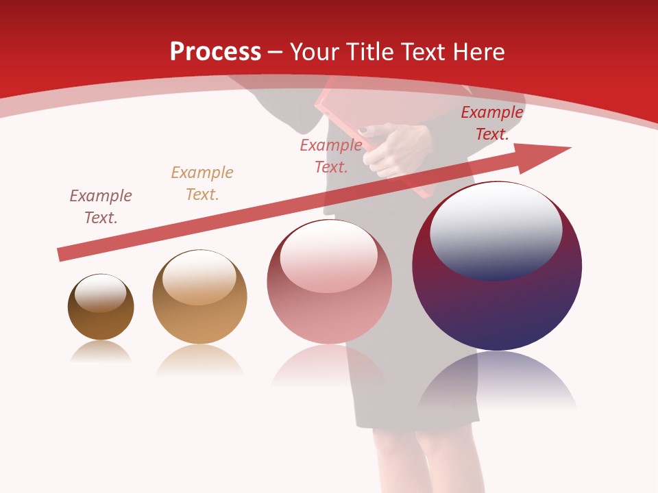 A Woman In A Business Suit Holding A Red Folder PowerPoint Template