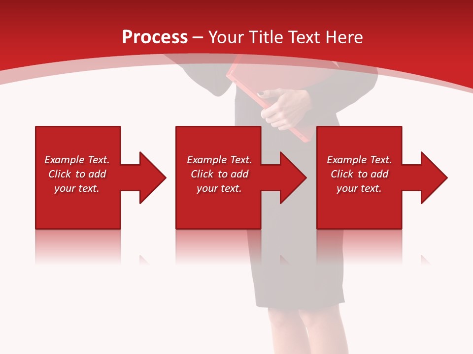 A Woman In A Business Suit Holding A Red Folder PowerPoint Template