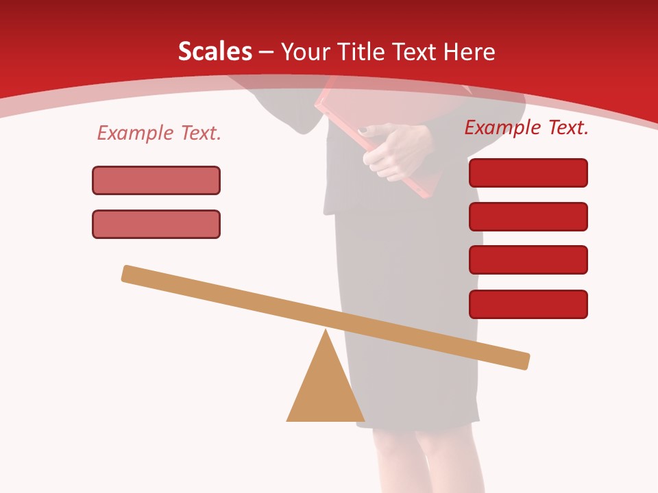 A Woman In A Business Suit Holding A Red Folder PowerPoint Template