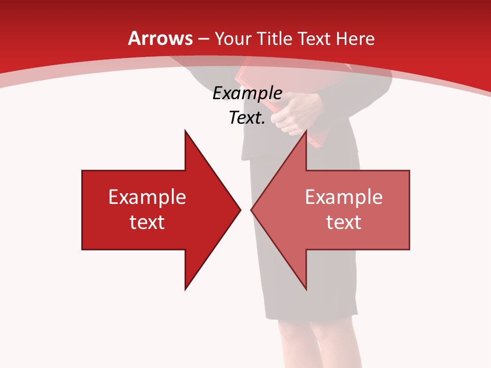 A Woman In A Business Suit Holding A Red Folder PowerPoint Template