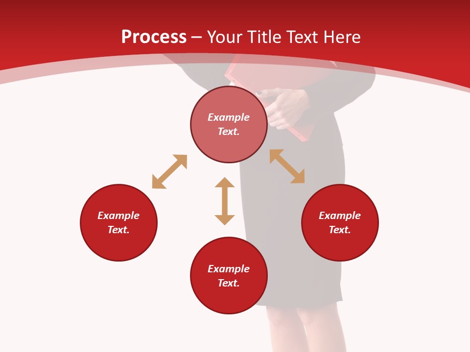A Woman In A Business Suit Holding A Red Folder PowerPoint Template