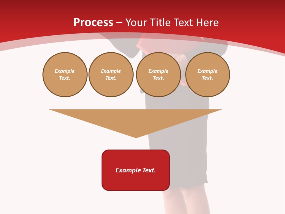 A Woman In A Business Suit Holding A Red Folder PowerPoint Template