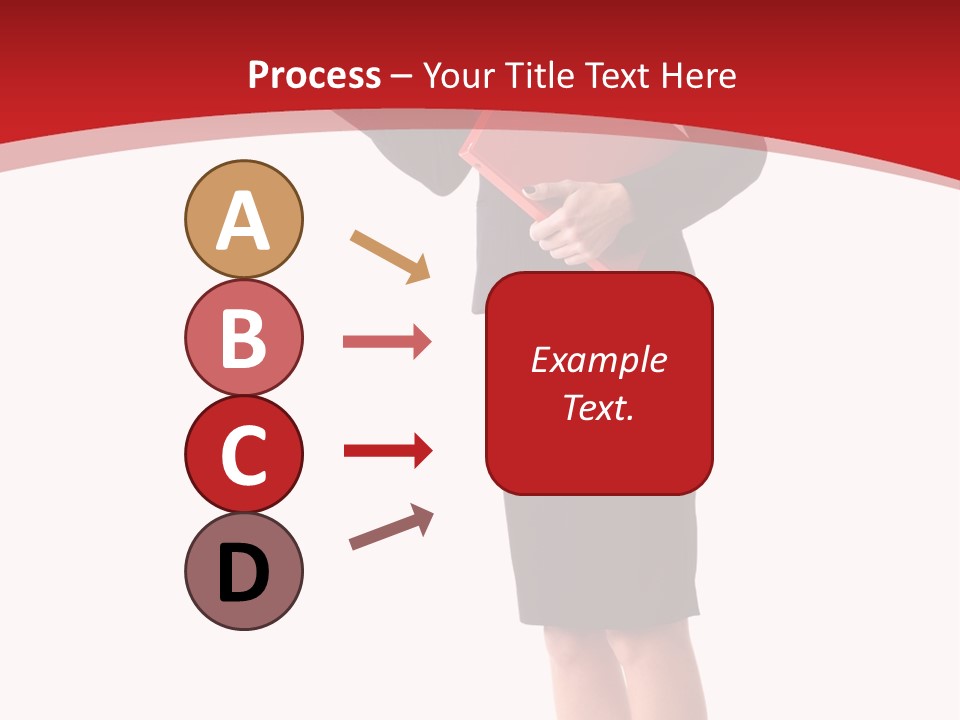 A Woman In A Business Suit Holding A Red Folder PowerPoint Template