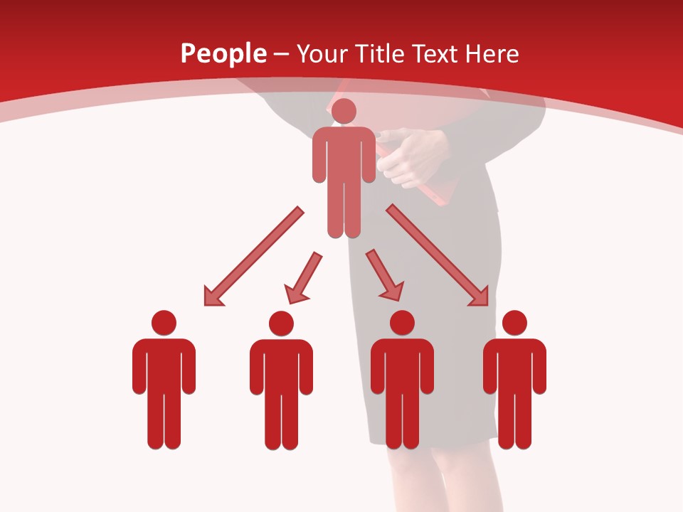 A Woman In A Business Suit Holding A Red Folder PowerPoint Template