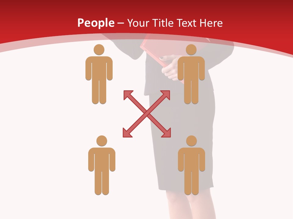 A Woman In A Business Suit Holding A Red Folder PowerPoint Template