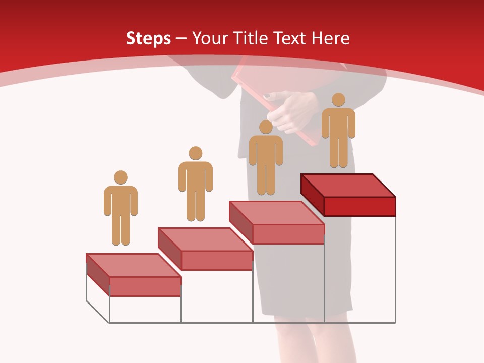 A Woman In A Business Suit Holding A Red Folder PowerPoint Template