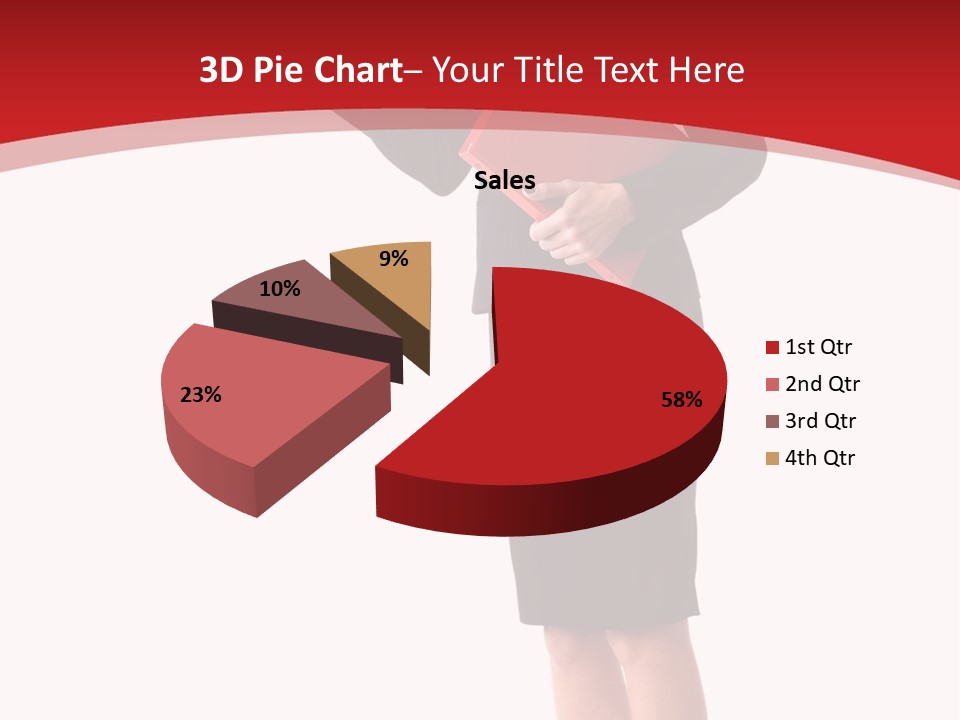 A Woman In A Business Suit Holding A Red Folder PowerPoint Template