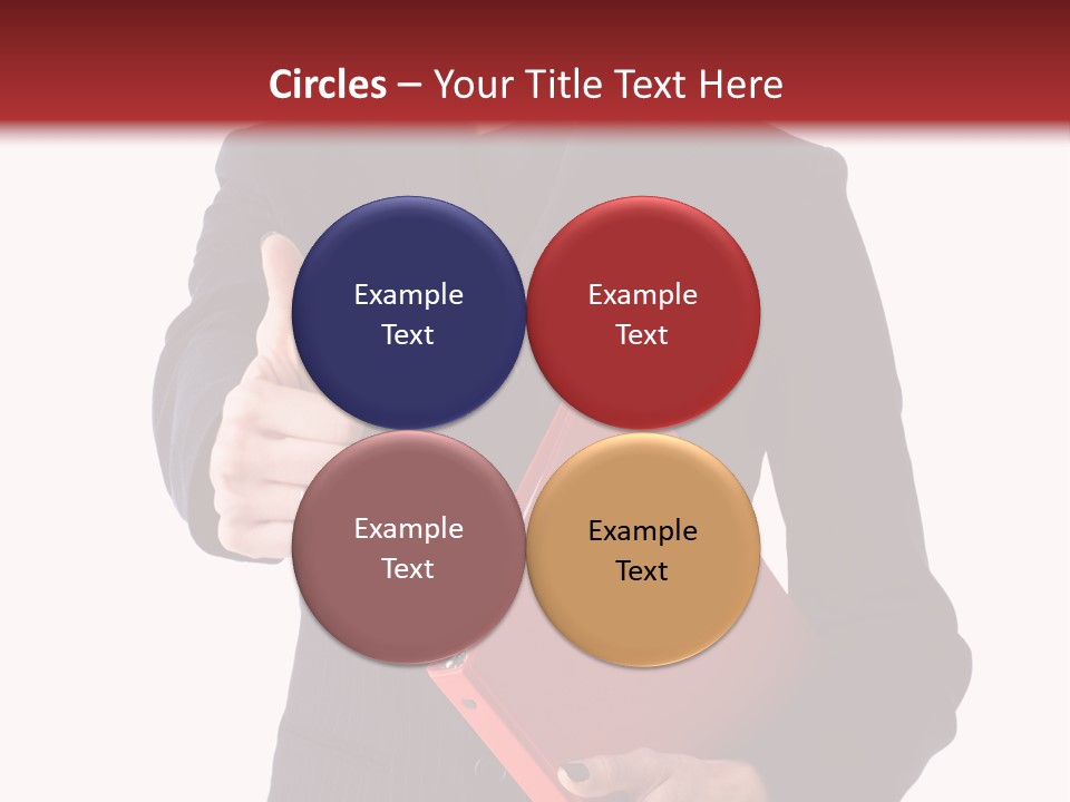 A Woman In A Business Suit Giving A Thumbs Up PowerPoint Template