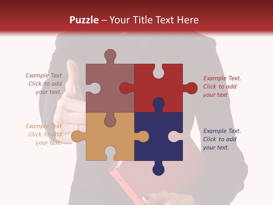 A Woman In A Business Suit Giving A Thumbs Up PowerPoint Template