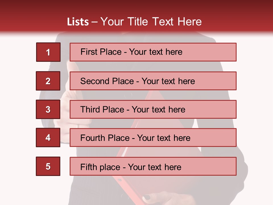 A Woman In A Business Suit Giving A Thumbs Up PowerPoint Template