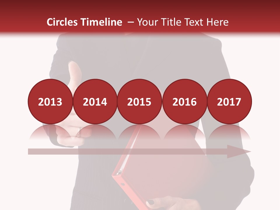 A Woman In A Business Suit Giving A Thumbs Up PowerPoint Template