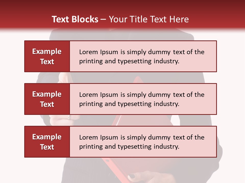 A Woman In A Business Suit Giving A Thumbs Up PowerPoint Template