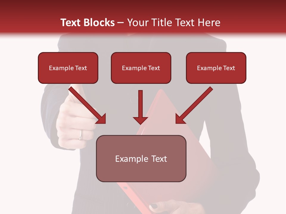 A Woman In A Business Suit Giving A Thumbs Up PowerPoint Template