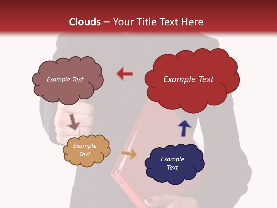 A Woman In A Business Suit Giving A Thumbs Up PowerPoint Template