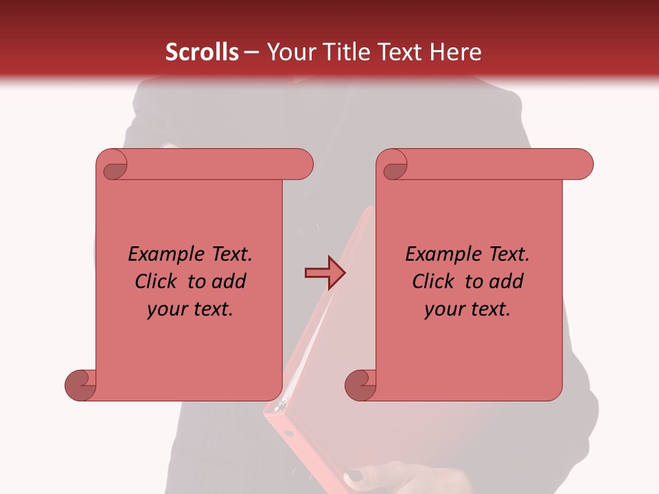 A Woman In A Business Suit Giving A Thumbs Up PowerPoint Template