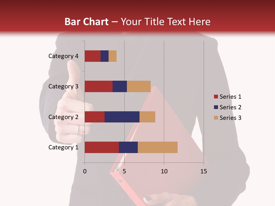 A Woman In A Business Suit Giving A Thumbs Up PowerPoint Template
