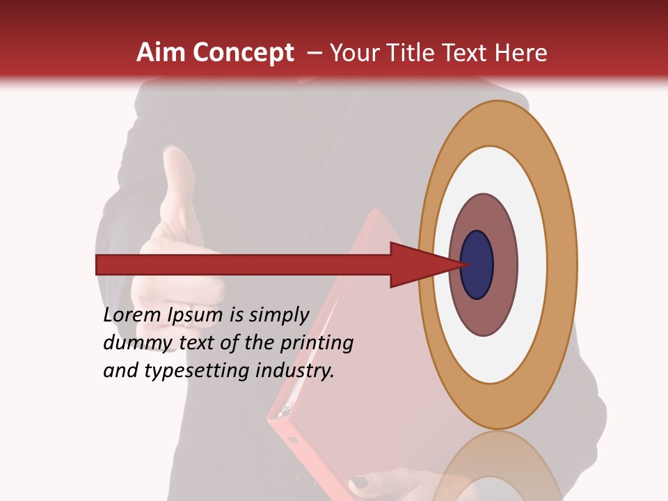 A Woman In A Business Suit Giving A Thumbs Up PowerPoint Template