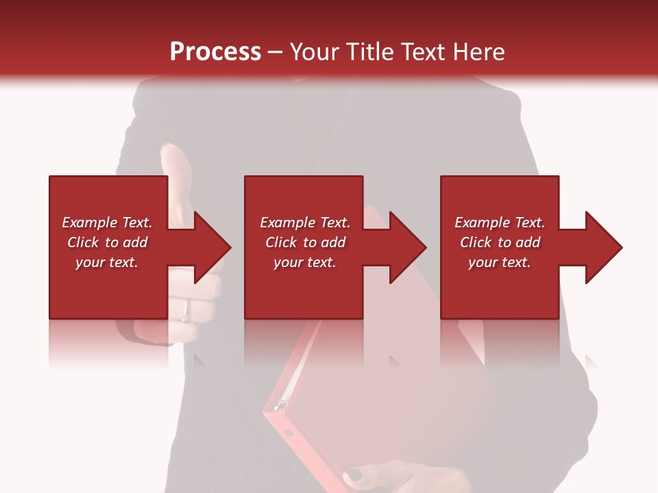 A Woman In A Business Suit Giving A Thumbs Up PowerPoint Template