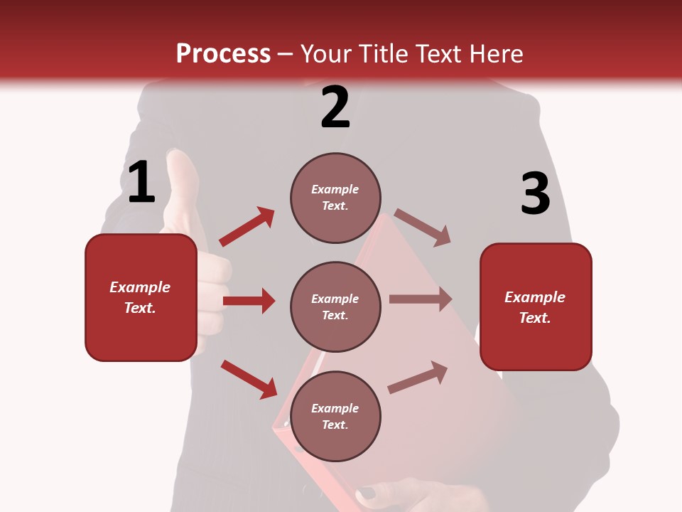 A Woman In A Business Suit Giving A Thumbs Up PowerPoint Template
