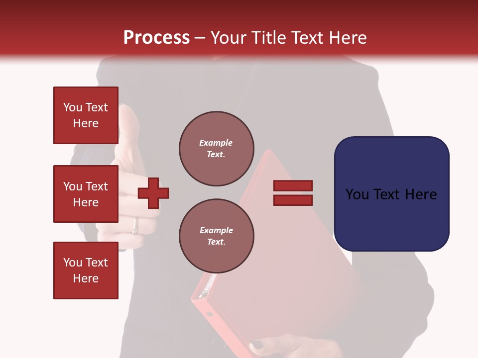 A Woman In A Business Suit Giving A Thumbs Up PowerPoint Template