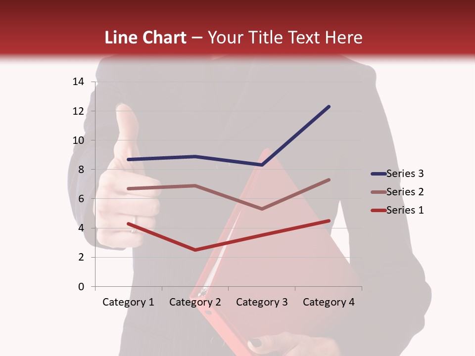 A Woman In A Business Suit Giving A Thumbs Up PowerPoint Template