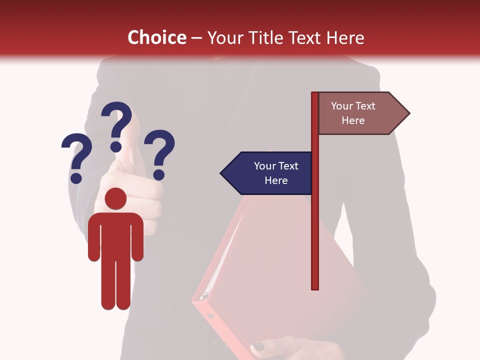 A Woman In A Business Suit Giving A Thumbs Up PowerPoint Template