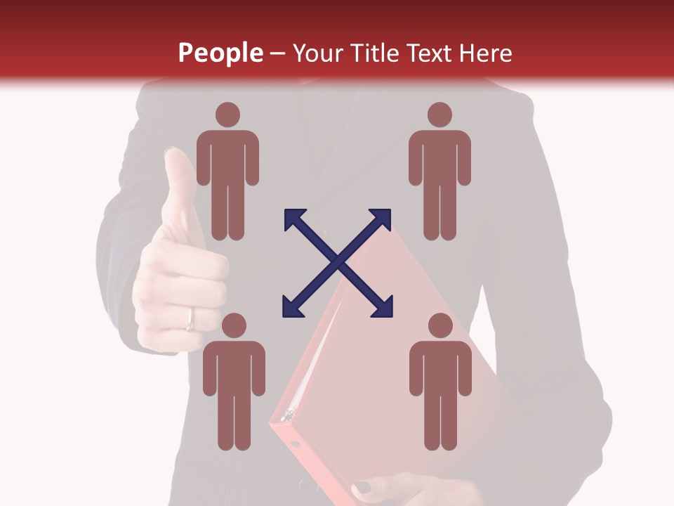 A Woman In A Business Suit Giving A Thumbs Up PowerPoint Template