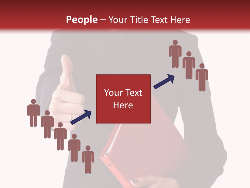 A Woman In A Business Suit Giving A Thumbs Up PowerPoint Template