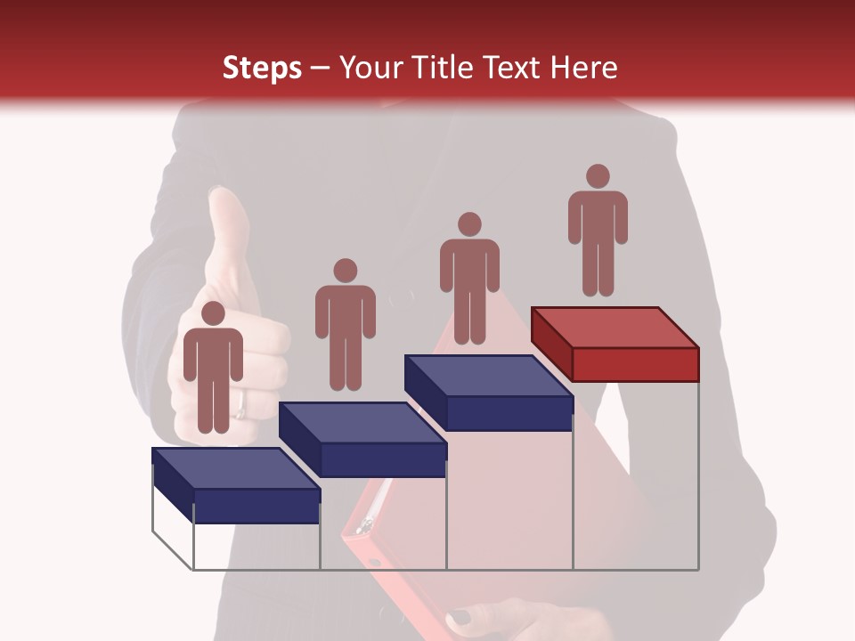 A Woman In A Business Suit Giving A Thumbs Up PowerPoint Template