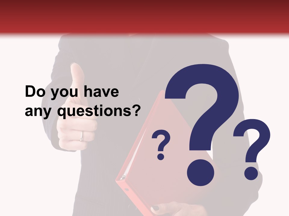 A Woman In A Business Suit Giving A Thumbs Up PowerPoint Template